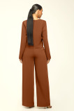 Autumn And Winter Fashion Round Neck Long Sleeve Casual Two-piece Suit