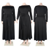 Sexy Off-the-shoulder Slim Side Open Plus Size Dress