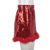Fashionable Personality Sequined Hip Skirt