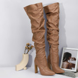Fashion Side Zip Tall Boots