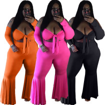 Plus Size Women's Sexy Tube Top Suspenders Two-piece Set
