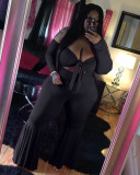 Plus Size Women's Sexy Tube Top Suspenders Two-piece Set