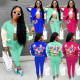 Fashion Contrast Jacket Letter Print Baseball Suit