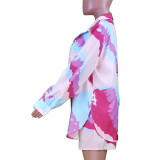 Fashion Casual Colorful Tie Dye Print Three Piece Set