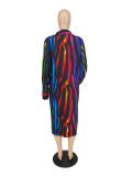 Fashion Casual Striped Print Dress