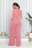 Autumn And Winter Fashion Long Sleeve Round Neck Jumpsuit