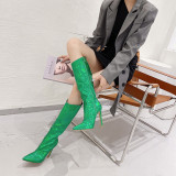 Fashion Pointed Toe High Heel Long Large Size Boots