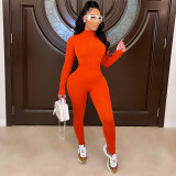 Fashion Sports Casual Tight-fitting Long-sleeved Jumpsuit