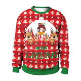 Digital Printing Christmas Round Neck Couple's Sweatshirt
