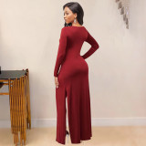 Hollow Long-sleeved Cape Tight Pants Two-piece Set