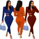 Fashion Solid Color Irregular Lacing Suit