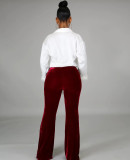 Autumn And Winter New Micro Flare Mid-waist Casual Pants