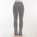Fashion Woolen Stripes Sexy Slim Pants