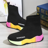 Fly Feaving Colorful Ultra-light Bottom Round Toe Sports And Leisure Shoes
