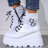 Casual Thick Bottom Flat Bottom Slope With Short Female Boots