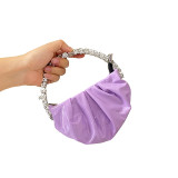 Mini Small Round Light Luxury Chain Crossbody PU Female Dinner Bag