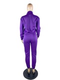 Fashion Sports Padded Zipper Two-piece Suit