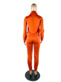 Fashion Sports Padded Zipper Two-piece Suit