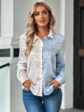 Autumn And Winter New Casual Collision Lapel Single-breasted Shirt