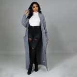 Fashion Sexy Casual Long Sleeve Long Sweater Jacket