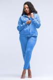 Solid Color Hooded Sweatshirt Pants Two-piece Set