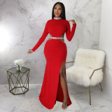 Fashion Sexy Waistless Open Solid Color Dress