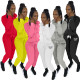 Fashion Casual Sports Solid Color Suit Two-piece
