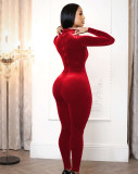 Sexy Fashion Tight-fitting Solid Color Jumpsuit