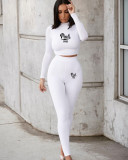 Printed Running Sports Yoga Clothes Two-piece