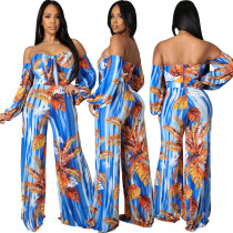 Sexy Tube Top Fashion Print Jumpsuit