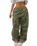 Fashion Loose Drawstring Multi-pocket Casual Pants