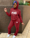 Fashion Casual Hooded Letter Sweatshirt Suit