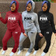 Fashion Casual Hooded Letter Sweatshirt Suit