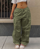 Fashion Loose Drawstring Multi-pocket Casual Pants