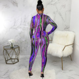 Casual Fashion Print Women's Two-piece Suit