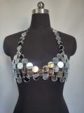 Fashion Sequin Small Round Pieces Meet Hanging Neck Small Undershirt
