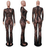 Lace Perspective Sexy Nightclub Jumpsuit