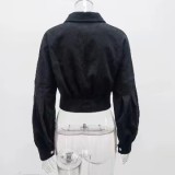 Fashion Lapel Winter Solid Color Jacket