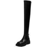 Over-the-knee Long Knight Boots Flat Bottomed Stretchy Thigh High Boots
