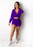 Fashion Casual Velvet Hooded Two-Piece Set