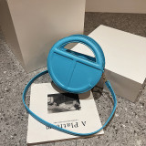 Fashion Simple Handheld Round Cake Single Shoulder Crossbody Bag