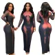 Fashion Round Neck Printed Sexy Dress