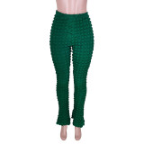 High-rise Stretch-fit Bubblecloth Flared Pants