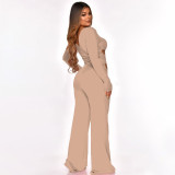 Autumn And Winter New Solid Color Waistless Jumpsuit