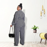 Fashion V-neck Puff Sleeves Plus Size Jumpsuit