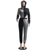 Fashion Casual Sports Splicing Two-piece Suit