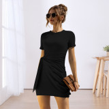 Fashion Casual Solid Color Dress