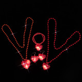 Valentine's Day Bead Chain Love LED Light Glow Necklace