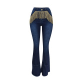 Sexy Skinny Fringed Jeans