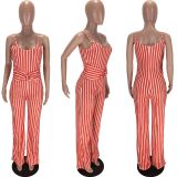 Trendy Striped Suspender Jumpsuit